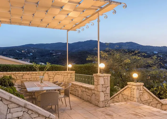 View Villas-corfu-villa Christos-4 Bedrooms-big Private Pool-sea View-prime Location