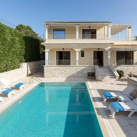 Villa View Villas-corfu-villa Christos-4 Bedrooms-big Private Pool-sea View-prime Location *