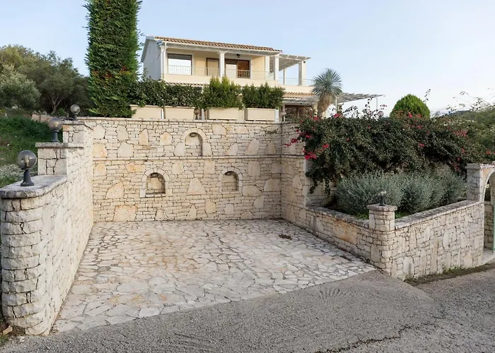 Willa View Villas-corfu-villa Christos-4 Bedrooms-big Private Pool-sea View-prime Location Kassiopi