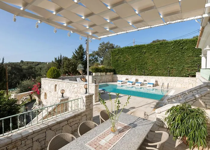 Willa View Villas-corfu-villa Christos-4 Bedrooms-big Private Pool-sea View-prime Location Kassiopi